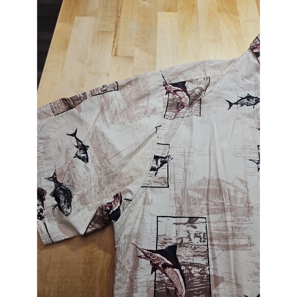 Munsingwear Mens XL Button Down Short Sleeve Fish Shirt Outdoors - Picture 9 of 16